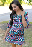 Beach printing  slash collar  Regular sleeve  vestidos