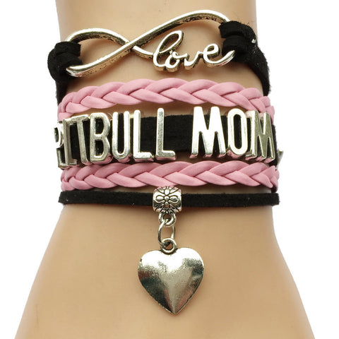 Infinity Love Pit Bull Mom Bracelet-